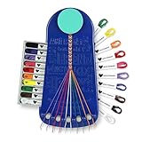 Choose Friendship Bracelet Making Kit – 20 Pre-Cut Threads, Portable Loom with Storage, Makes 8 Bracelets, Craft Gift for Kids Ages 8+, Dark Blue “Blueberry”