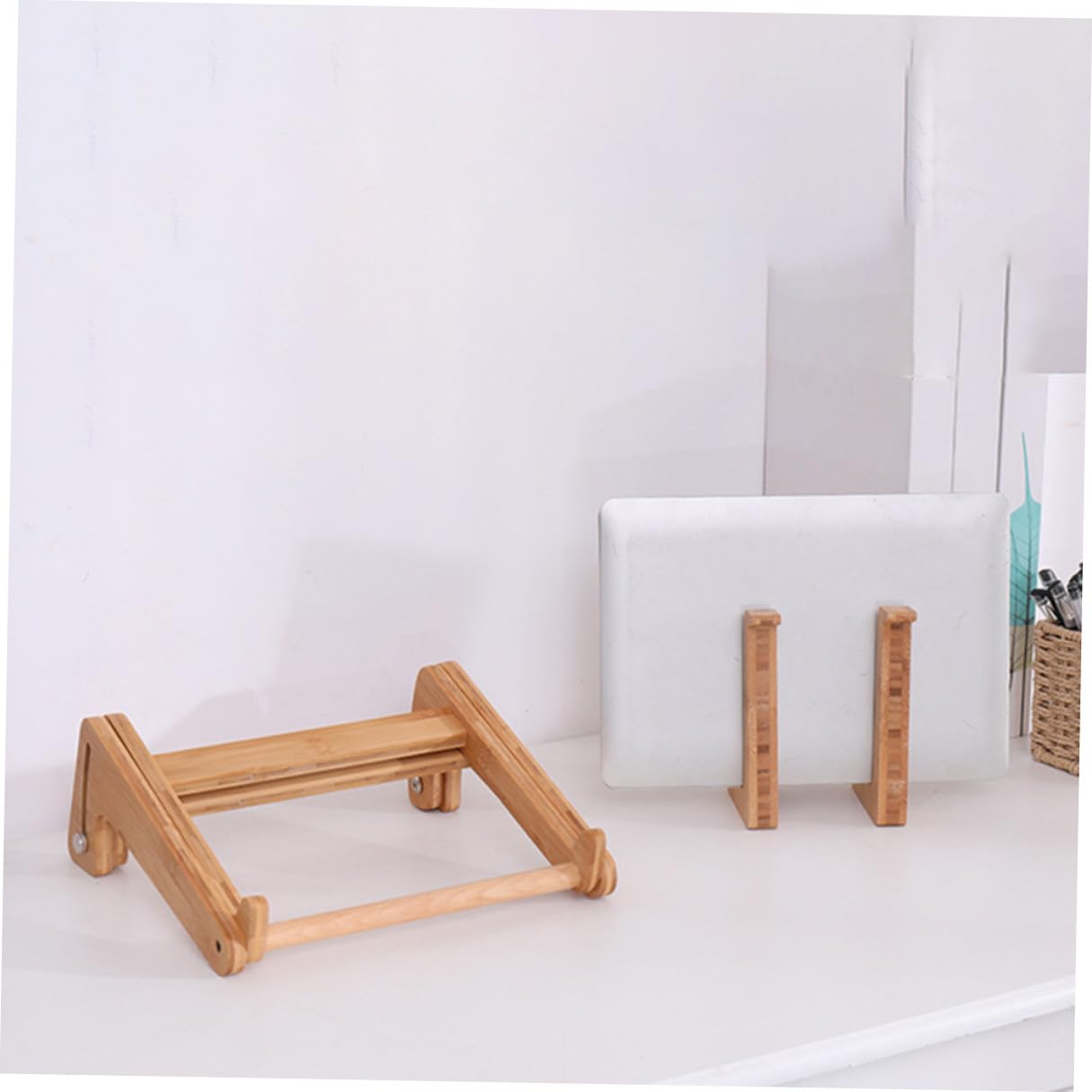 Supporto Portatile per Laptop in Legno Regolabile Supporto Pieghevole per Computer 13-156 Pollici Accessori Multifunzione per Notebook Elevazione Ergonomica