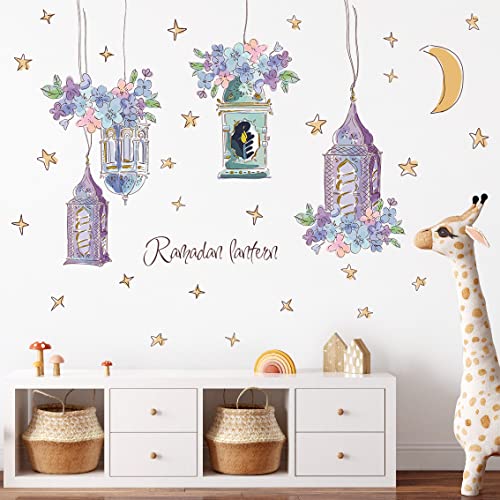 2 láminas adhesivas moradas para decoración de pared miniatura 5