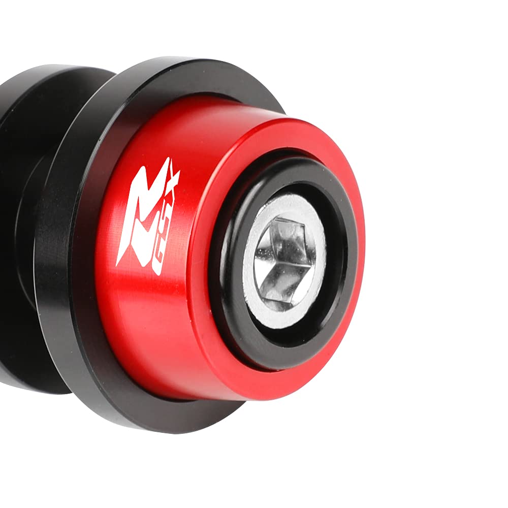 M8 Moto Pont Curseurs, Arrière Stand Arrière Pont Bobine Curseurs pour GSXR 125 250 300 600 750 1000 1100 (Rouge)