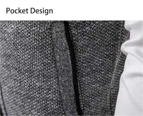 Men's Sweater Vest Knitted Classic Sleeveless Full Zip Turn-Down Cardigan Knit Waistcoat 6