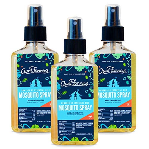 Aunt Fannie’s DEET Free Mosquito Repellent Spray, Family Friendly Bug Repellant, No Harsh Chemicals, 5.07 Fl Oz (Pack of 3) Aunt Fannie’s DEET Free Mosquito Repellent Spray, Family Friendly Bug Repellant, No Harsh Chemicals, 5.07 Fl Oz (Pack of 3)