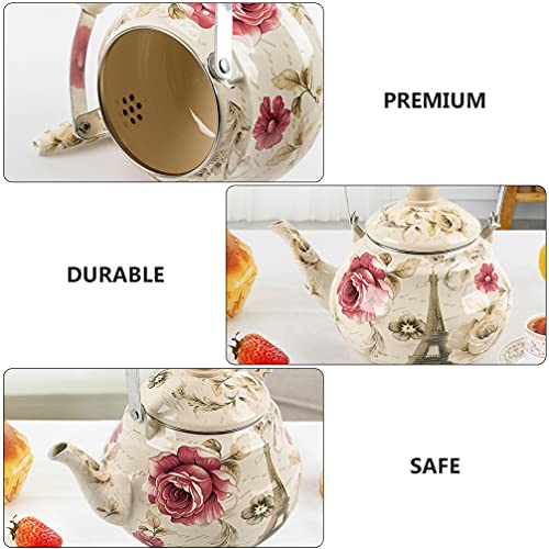 Yardwe 2. Tetera de acero inoxidable de 5 l para tetera de té, hervidor de café, hervidor de fondo plano para estufa… - Imagen 5