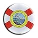 SMART BLONDE Florida State Flag Metal Circular Sign C-108