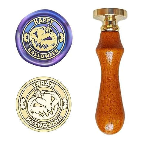 Wax Seal Stamp Kit Halloween Pumpkin Lantern Stamp Sealing for Wedding Letter Invitation Sealing Cover