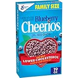 Cheerios Blueberry Heart Healthy Cereal, Gluten Free Cereal With Whole Grain Oats, 19 OZ Family Size