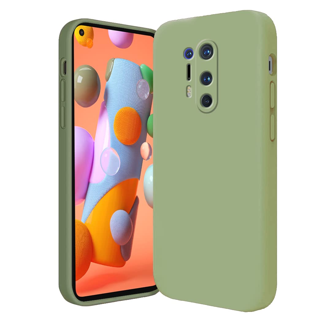 Generic Compatible with OnePlus 8 Pro Case Silicone Ultra Slim Cases Shockproof Anti-Scratch Phone Case for OnePlus 8 Pro Full Body Protection Cover (Green, OnePlus 8 Pro)