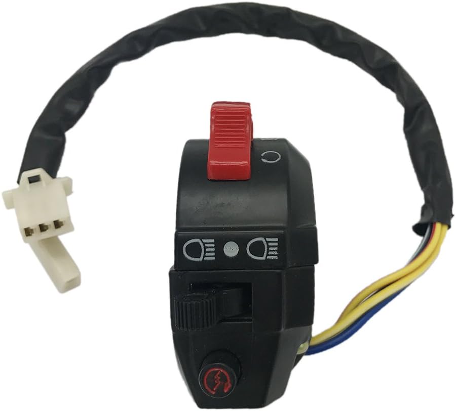 JA-ALL LH 5 Wire Handlebar Starter Switch for Kazuma 50cc 90cc Falcon Mini Meerkat