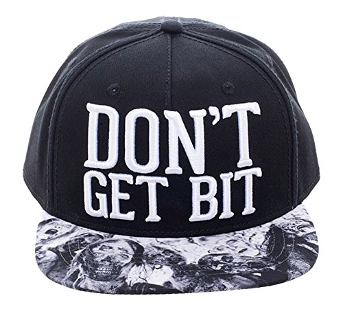 Bioworld AMC The Walking Dead Don't Get Bit Snapback Cap Hat Black
