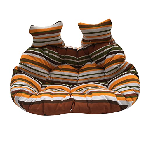 Genérico Silla Colgante Tipo Huevo para Exterior para 2 Personas con cojín, Silla Colgante Doble para Patio, jardín, Hamaca, cojín de Repuesto para Asiento. Color: A