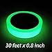 RSSZL 1 Rolls Luminous Tape Sticker Glow in the Dark 30 feet Length x 0.8" Width Removable Waterproof Safety Tape Masking Drafting Tape