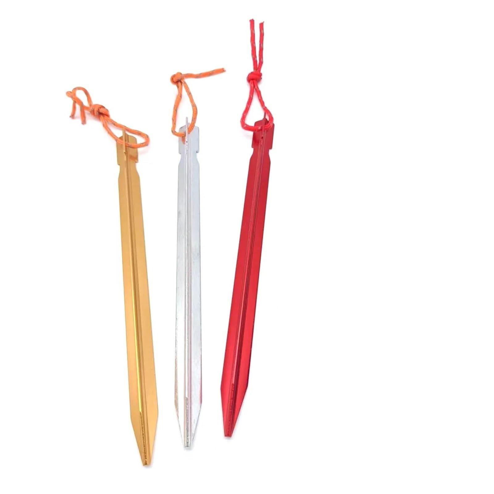 Piquets de Tente ultralégers en Alliage d'aluminium, 18cm, 20 pièces, for Voyage Plein air, Camping, piquets, Accessoires, bâche, Piquet Sol pour Camping, Tonnelles(Silver)