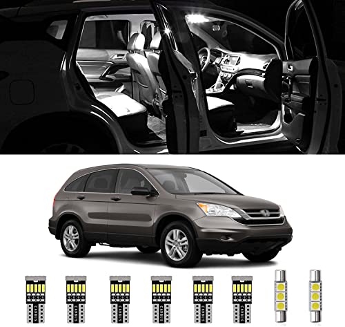 AWALITED Kit de 10 luces LED para interior CRV superbrillantes para Honda CRV 2007 2008 2009 2010 2011 2012 todos los modelos