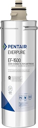 Pentair Everpure EF-1500 - Cartucho de filtro de cambio rápido, EV985850, para uso en el sistema de agua potable Everpure EF-1500 de flujo completo,