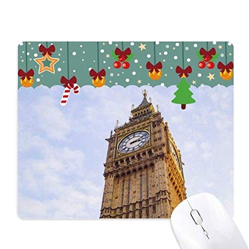Tapis de souris nuages bleus en caoutchouc Big Ben pour ordi