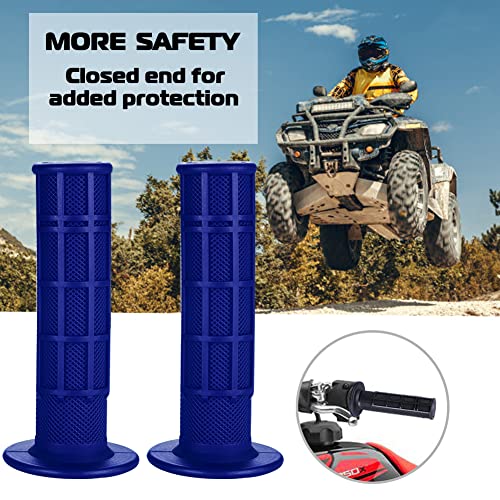 Image of 7 /8'' ATV Grips Universal Handlebar Grips Soft Rubber Motorcycle Grip for ATV Polaris Thumb Throttle Kid Youth 4 Wheeler Quad 400ex