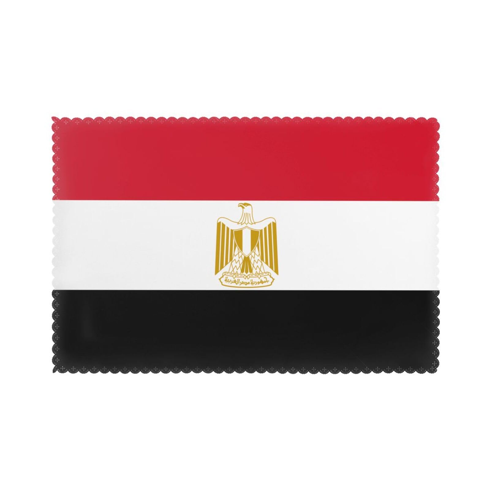 Egyptian flag Printed table mat set (6 pieces) - Aesthetic upgrade for family gatherings and hotel banquets