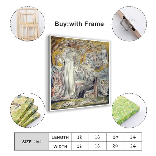 Impression sur toile William Blake de qualité supérieure - Art déco Platon 40cm - 5
