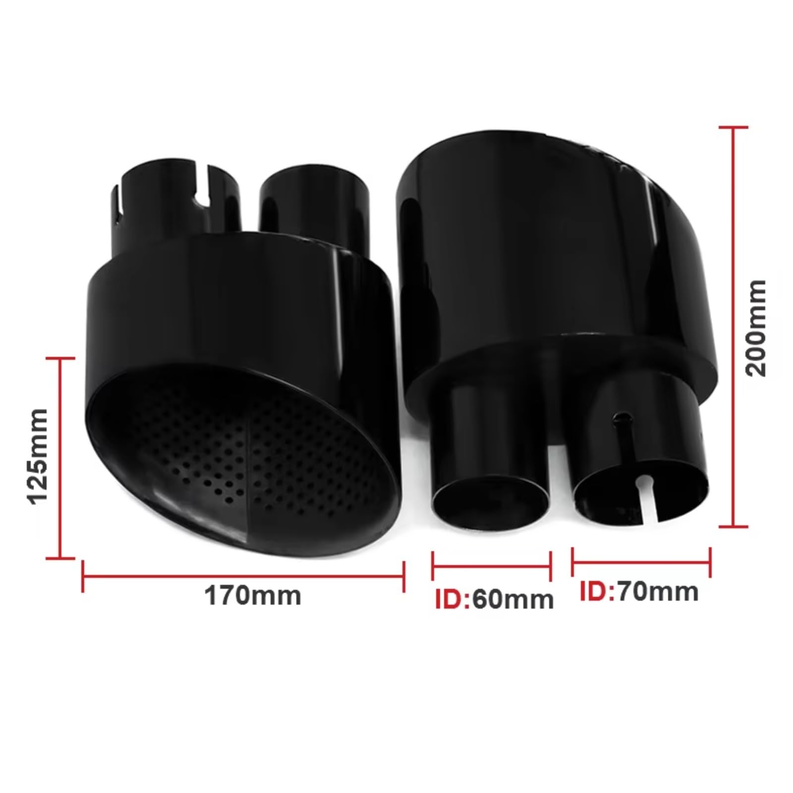 Cola Escape Coche Para S3/4/5/6 Boquilla Acero Inoxidable Tubo Soldadura Punta Universal Ovalada Escape Interior Doble