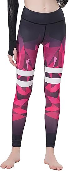 Amazon Co Jp アシュレイ Ashley ヨガウェア レディース レギンス 吸汗速乾 ストレッチ 9分丈 スポーツウェア プリント 柄パンツ 06 ファッション