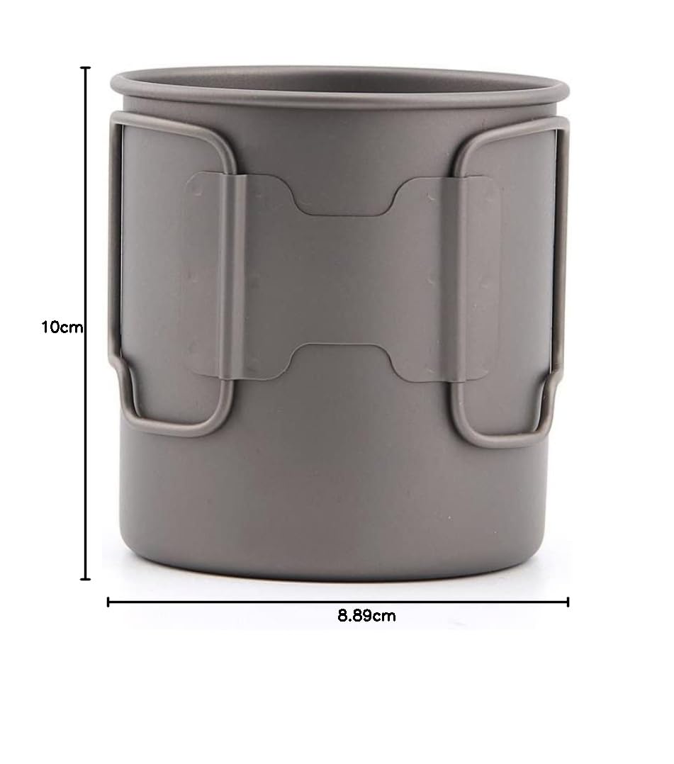 TOAKS Tasse/Pot de Camping Portable Ultraléger en Titane (450ml with Lid[CUP-450-C])