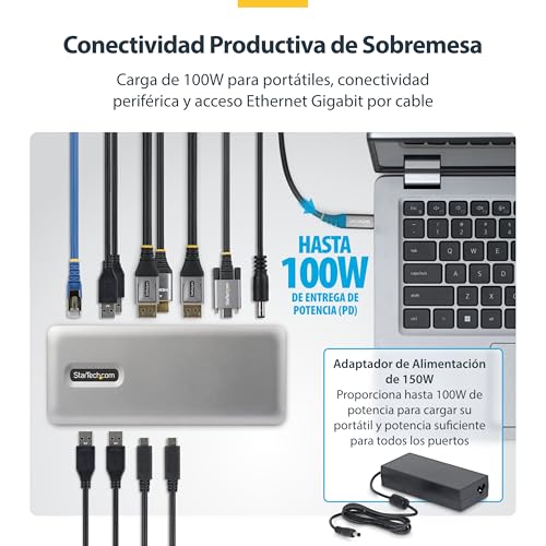 Dock USB-C con triple display 4K y 100W de carga para optimizar tu Windows 4