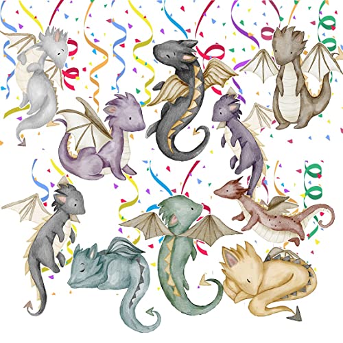 Dragons Streamers - Decorações míticas de festa de dragão para uma celebração épica