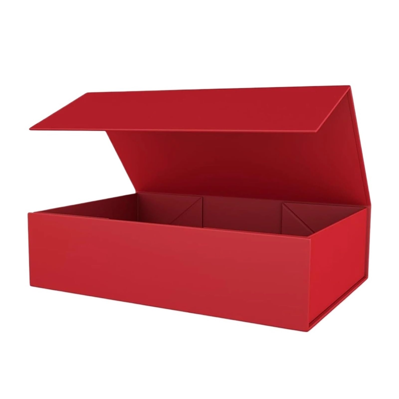 Składane prostokątne pudełko upominkowe z magnetyczną pokrywą i zamknięciem (czerwone, 26,5X18X7,5 CM_4 szt.)