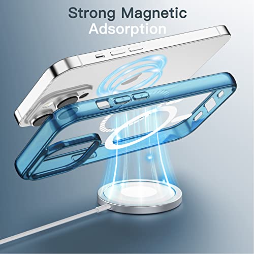 Jetech Magnetic Case For Iphone 14 Pro Max 6.7-Inch (Not For Iphone 14 Pro 6.1-Inch) Compatible With Magsafe Wireless Charging, Shockproof Phone Bumper Cover, Anti-Scratch Clear Back (Navy) #TOP2
