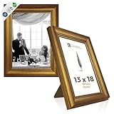 CABBEL Antik Bilderrahmen Gold 13x18 cm 2er-Pack AVI – Barock Vintage Fotorahmen mit Ornamenten, klassisch verziert, ideal für Poster, Fotos & Kunstwerke, dekorative Wanddekoration in Wohnzimmer, Büro