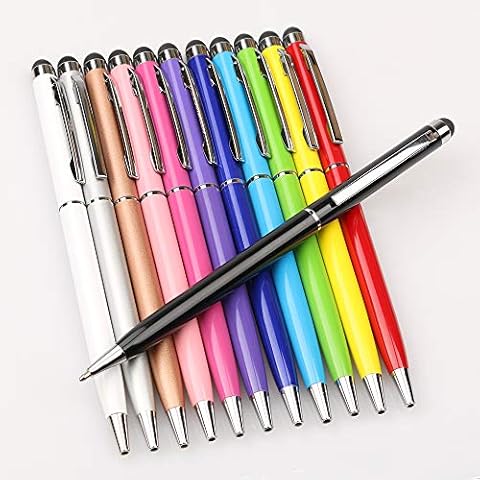 homEdge Stylus Pen and Ink Pen Set of 12 Pack, Universal 2 in 1 Capacitive Stylus Ball Point Pens Compatible with iPad, iPhone, Samsung, Kindle Touch, Compatible with All Capacitive Touch Devices Cover