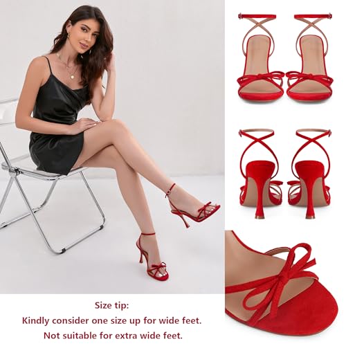 Image of iiimmu Women's Bow Heels 4 IN Stiletto Heeled Sandals for Women