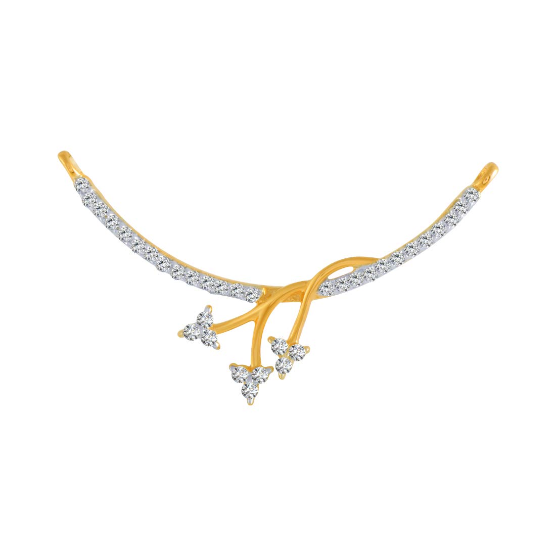 p.c. chandra jewellers 14k (585) Yellow Gold and Diamond Pendant for Women-picture-10