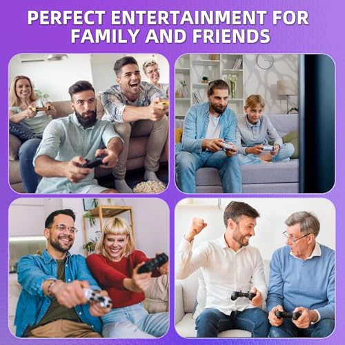 New 2025 Edition 4K TV HDMI Port Gaming Wireless Video Games for TV Gaming Retro Gaming Console with Wireless Game Console with 20,000+ Retro Games, 9 Emulators, 2 Controllers, 64G Inbuilt Card 09 7 51 9NDK470L