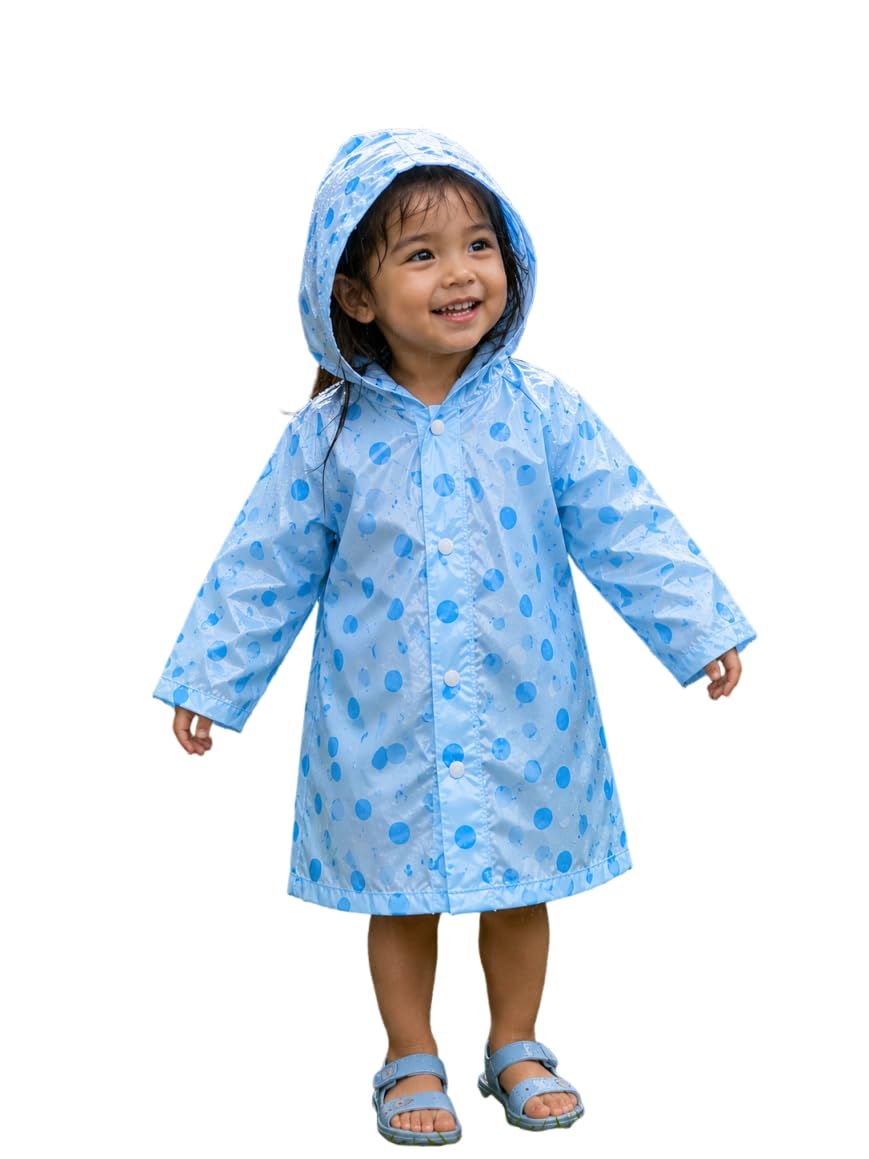 Kids Baby Girls and Boys Raincoat, PVC, Waterproof, Multicolour Design, for Rainy Season-picture-40