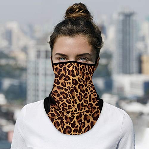 Bardic Leopard Print Animal Ear Loop Face Scarf #TOP21