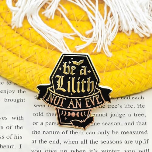 Image of Be A Lilith Not An Eve Enamel Pin - Gothic Series | Premium Enamel Pin - Statement Lapel Pin - Plated Badge for Clothing, Bags, Hats, Jackets, and Lanyards