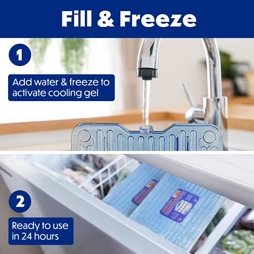 Cooler Shock Ice Packs For Cooler - 2 Reusable, Long Lasting, Cold Freezer Packs For Coolers, Lunch Bags & Totes To Keep Food Fresh - Clear #TOP3