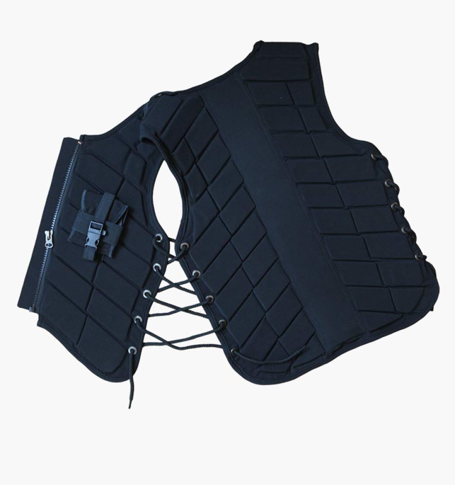 Chaleco Ecuestre Protector De Jinete De Caballo para Adultos Y Niños Ajustable Protector De Espalda del Cuerpo Chaleco Cremallera,M