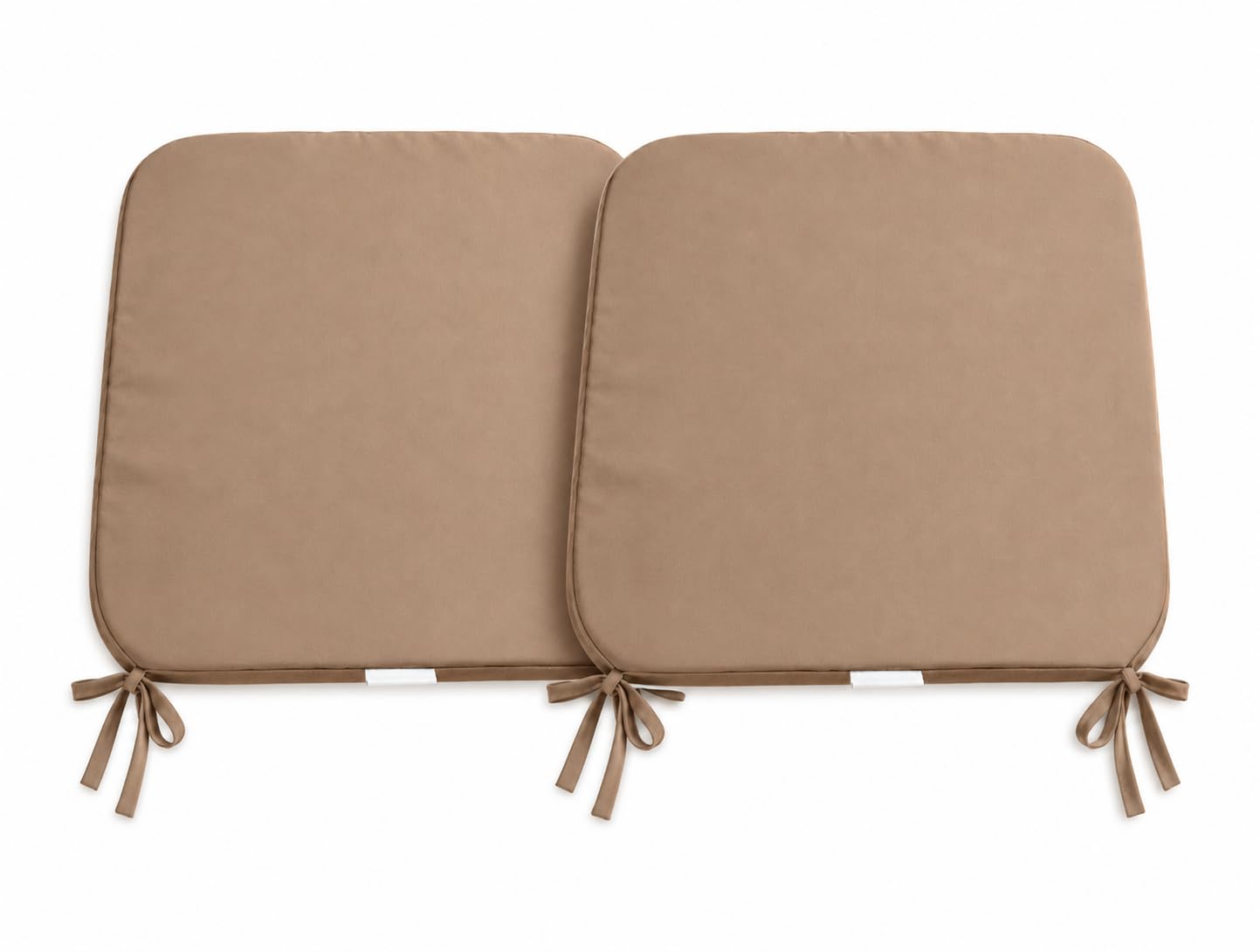L S U Multi Pack Comfortable Seat Pad for Dining Chair Kitchen Garden with Tie on indoor Outdoor Foam Cushions (Latte, 2)
