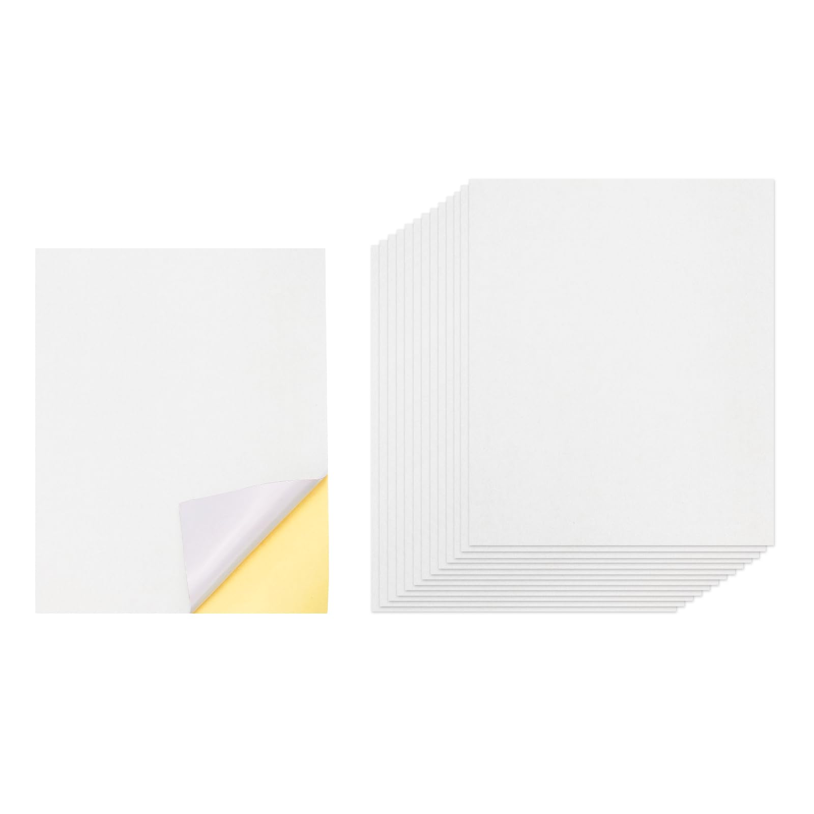 PATIKIL Printable Self Adhesive Sticker Paper for Inkjet Printer, 11.7 x 8.3 Inch Waterproof 30 Sheets Sheets Sticker Paper for Printer Laser Inkjet, Glossy White