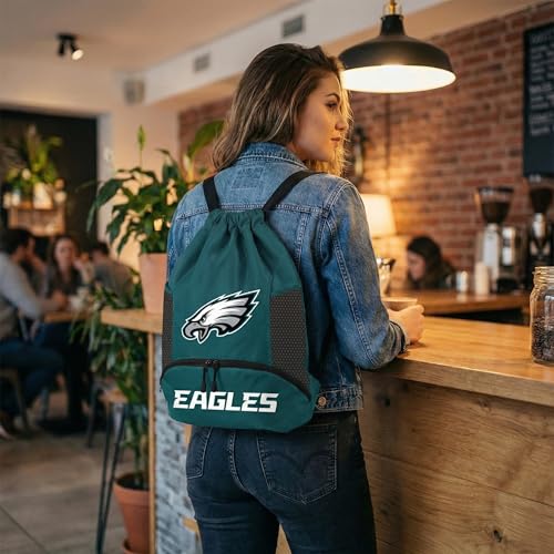 Image of NFL Philadelphia Eagles Cinch Bag - Standard Logo Drawstring Backpack