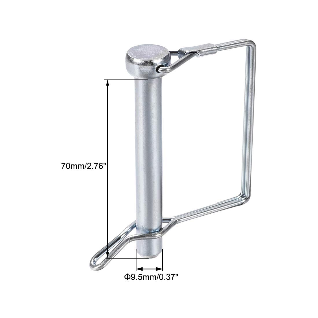Verriegelungsbolzen Stift Mit Ohr 9,5x70mm - 3er Set Für Anhänger & Landwirtschaft