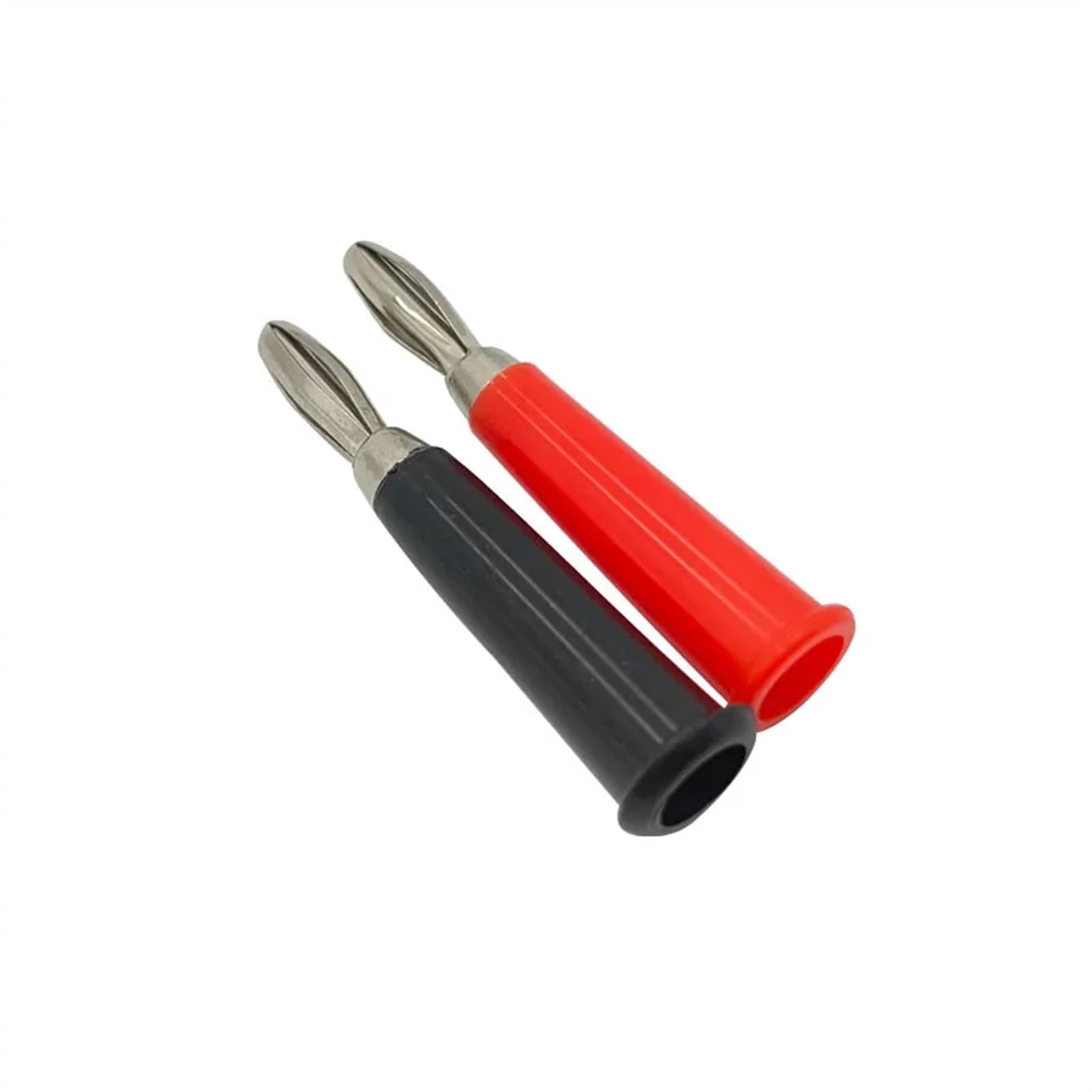 Connecteur de fiche Banane à vis, 40 pièces, 4mm, tête Banane, Couleur Noir et Rouge, fiche Banane en Plastique nickelé argenté(A 20Red 20Black)