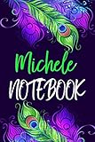 michel softline  Michele NOTEBOOK: personalized journal for women with name glossy design Soft Cover Notebook to Write In. 110 Blank Lined Pages-Funny Women friend ... gift for Christmas, birthday, thanksgiving