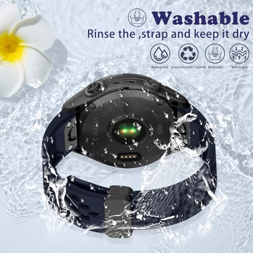 ToVioc Silicone Wristband Compatible with 47mm of Garmin Fenix E/Fenix 8 Pro/Tactix 8/Quatix 8/D2 Mach 2 - Image 4