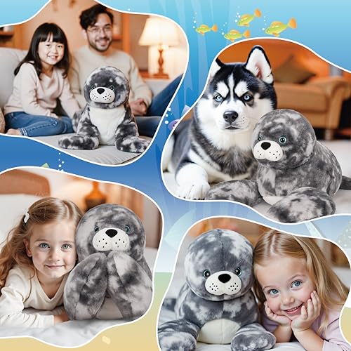 Image of Niuniu Daddy 20 inch 3.3 Pound Weighted Stuffed Animals Seal for Kids Adults, Seal Weighted Plushies Toy, Cute Body Pillow for Sleeping, Ocean Series Huggable Gift for Everyday Comfort