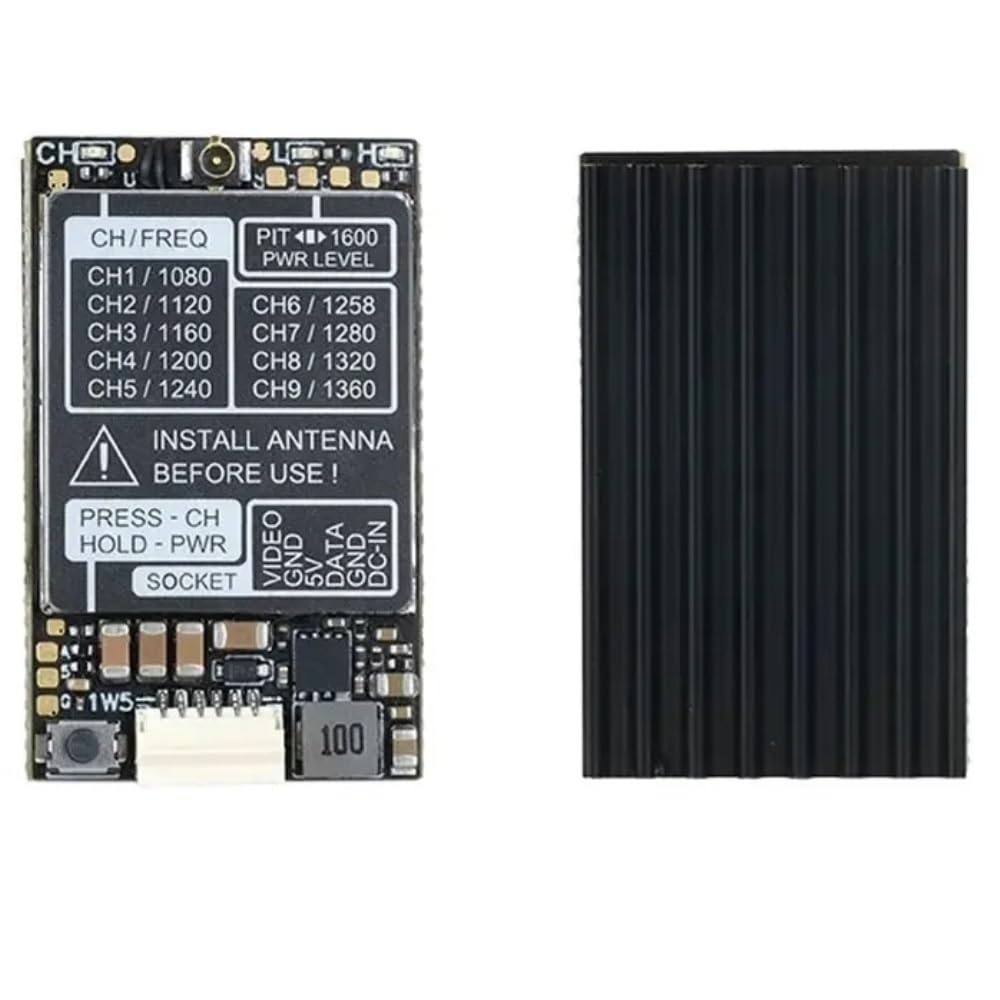 1,6 W VTX Audio Video 25 mW/1600 mW 9CH FPV Sender Modul 7-36 V Fit for 1,2G 1,3 G 1600 mW RC Long Range Flugzeug Drone