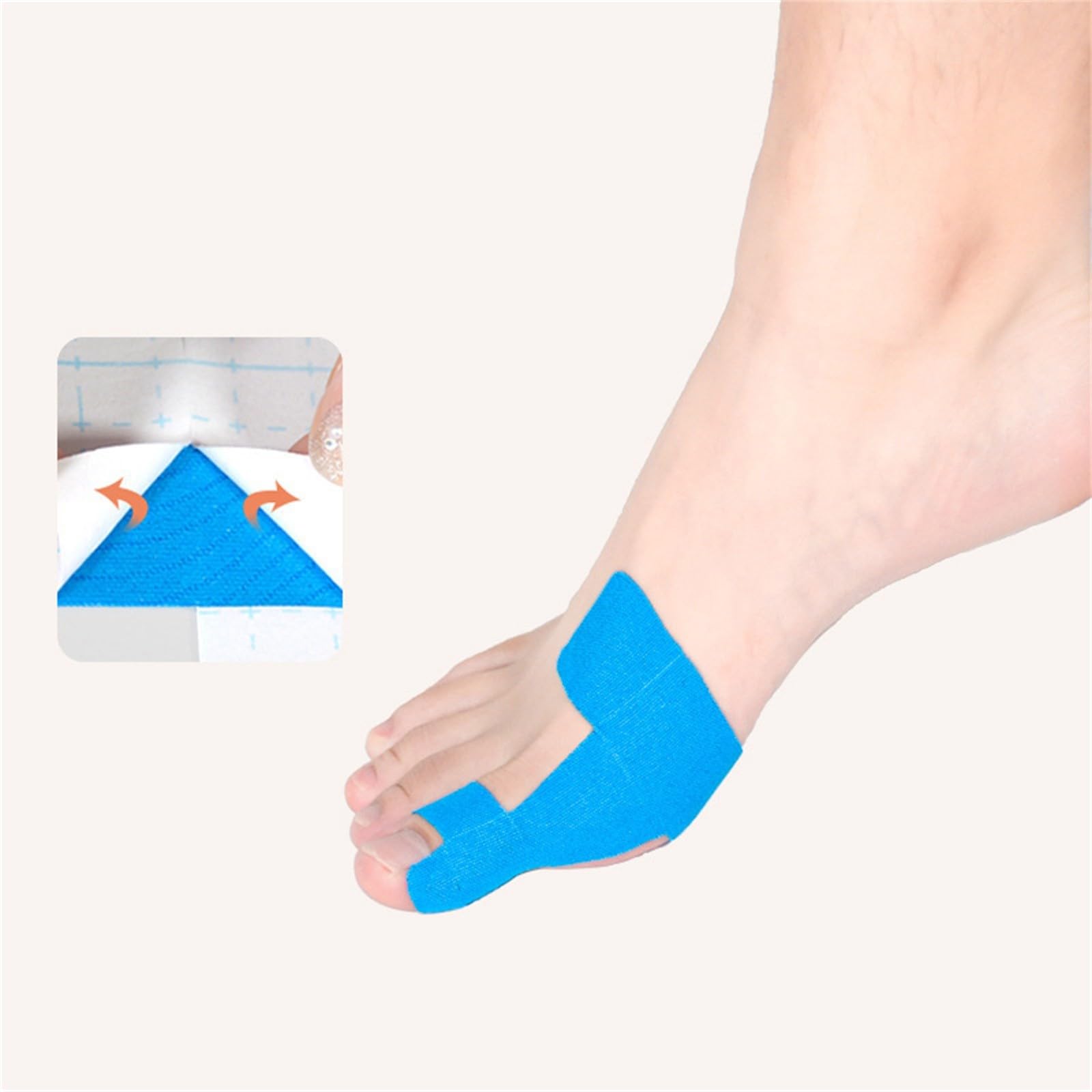 Bande De Kinésiologie Prédécoupée, Sangles De Soutien Du Gros Orteil, Bande Respirante Sans Latex For Une Protection Quotidienne Contre L'usure(Orange,100PCS)