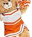 Plush Gear Orange & White Cheer Uniform for Stuffed Animal - Fit Most 14